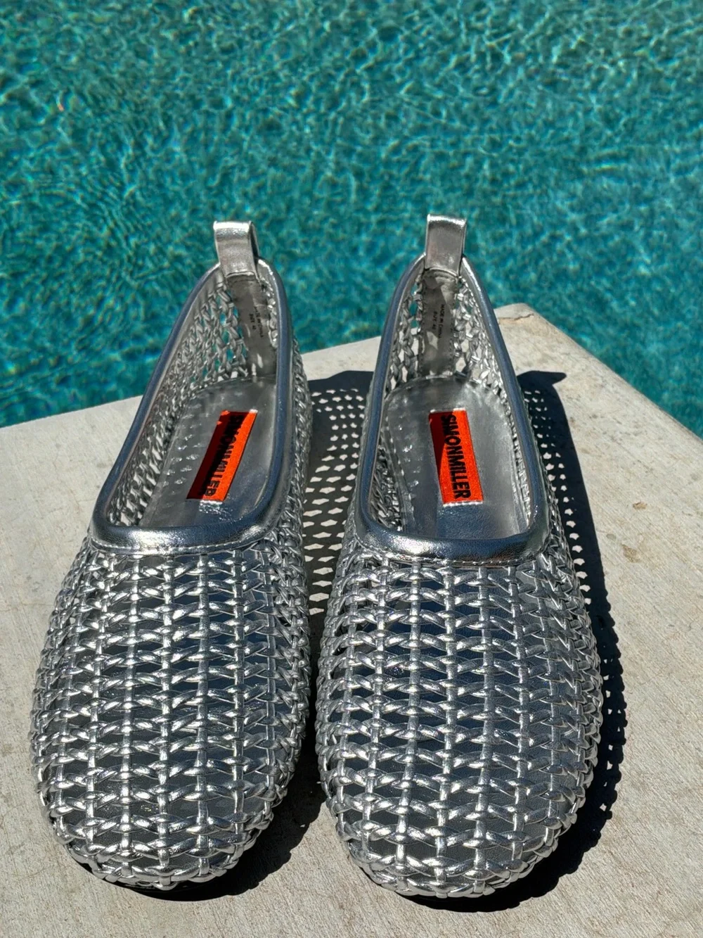 Simon Miller Chrome Woven Riad Ballerina Flats Size 40